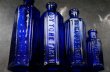 画像5: ENGLAND antique イギリスアンティーク NOT TO BE TAKEN 鮮やかなコバルトブルー ガラスボトル 4本セット ［4・3・2・1/2oz］ ガラス瓶 1900-20's