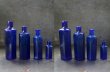 画像4: ENGLAND antique イギリスアンティーク NOT TO BE TAKEN 鮮やかなコバルトブルー ガラスボトル 4本セット ［4・3・2・1/2oz］ ガラス瓶 1900-20's