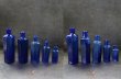 画像3: ENGLAND antique イギリスアンティーク NOT TO BE TAKEN 鮮やかなコバルトブルー ガラスボトル 5本セット ［4・3・2・1・1/2oz］ ガラス瓶 1900-20's