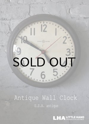 画像: U.S.A. antique GENERAL ELECTRIC wall clock GE アメリカアンティーク ゼネラル エレクトリック 掛け時計 初期型 ヴィンテージ スクール クロック 37cm 1940's