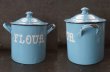 画像2: 【RARE】ENGLAND antique イギリスアンティーク ホーロー 花文字・ドーム蓋・リベット フラワー缶 FLOUR 1920-30's (2)