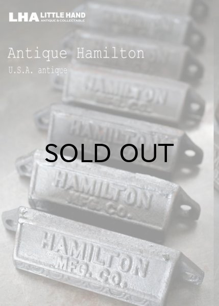 画像1: USA antique アメリカアンティーク HAMILTON ハミルトン プリンタートレイ ハンドル アイアン 取っ手 1900-30's (1)