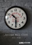 画像1: 【RARE】U.S.A. antique SETH THOMAS wall clock HAMILTON 広告入り アメリカアンティーク 掛け時計 スクール ヴィンテージ クロック アドバタイジングクロック 37cm 1933's