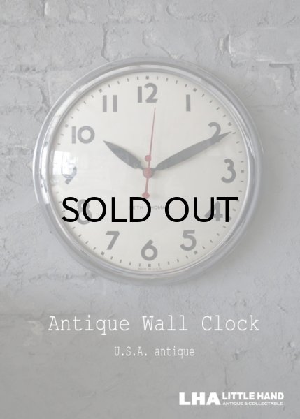 画像1: U.S.A. antique SETH THOMAS wall clock アメリカアンティーク 掛け時計 スクール ヴィンテージ クロック 38cm 1940-50's (1)
