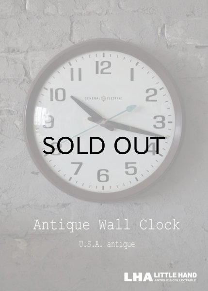 画像1: U.S.A. antique GENERAL ELECTRIC wall clock GE アメリカアンティーク ゼネラル エレクトリック 掛け時計 スクール ヴィンテージ クロック 36cm 1960-70's (1)