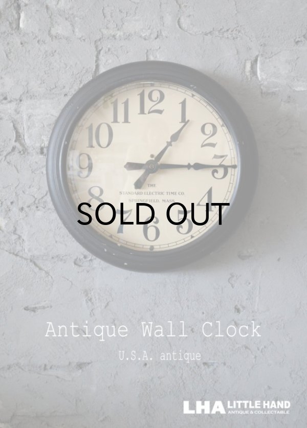 画像1: U.S.A. antiqueThe Standard Electric time co. wall clock アメリカアンティーク 掛け時計 スクール クロック 26.5cm 1930's インダストリアル 工業系