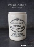 画像1: ENGLAND antique アンティーク DUNDEE ダンディ マーマレードジャー トール型 H11.2cm 陶器ポット 1900's 