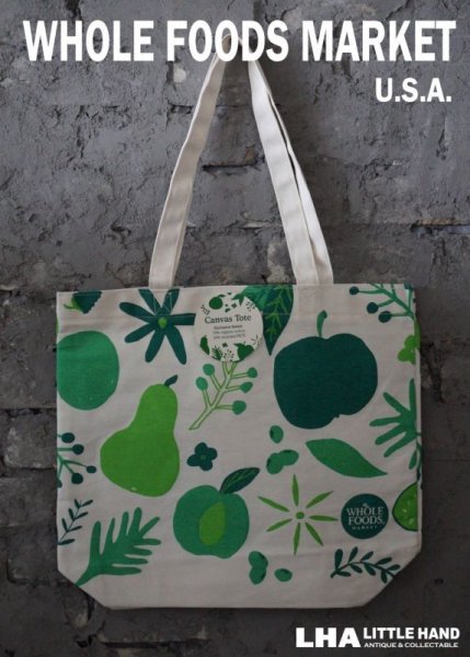 画像1: 【アメリカ直輸入・日本未発売】【WHOLE FOODS MARKET】TOTE BAG ホールフーズマーケット トートバッグ エコバッグ (1)