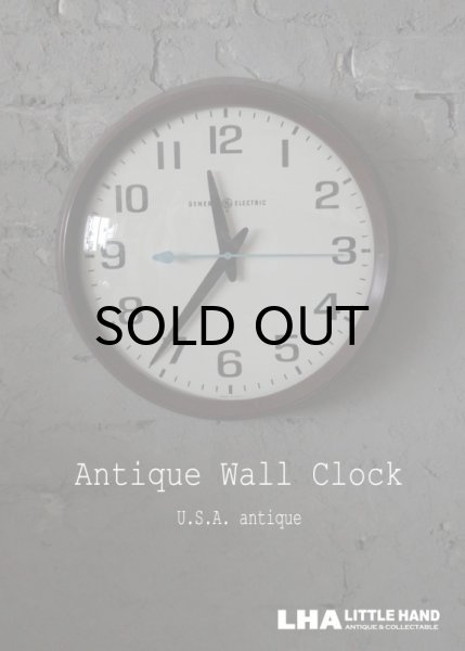 画像1: U.S.A. antique GENERAL ELECTRIC wall clock GE アメリカアンティーク ゼネラル エレクトリック 掛け時計 スクール ヴィンテージ クロック 36cm 1960-70's (1)