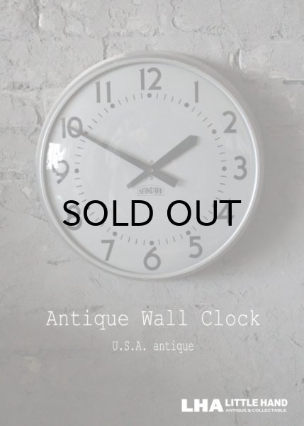 画像1: U.S.A. antique STANDARD wall clock アメリカアンティーク スタンダード 掛け時計 スクール ヴィンテージ クロック 37cm 1963's (1)