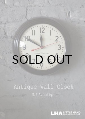 画像: U.S.A. antique GENERAL ELECTRIC ×Telechron wall clock GE アメリカアンティーク ゼネラル エレクトリック ×テレクロン 掛け時計 スクール ヴィンテージ クロック 27.5cm 1950's