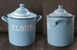 画像2: 【RARE】ENGLAND antique イギリスアンティーク ホーロー 花文字・ドーム蓋・リベット フラワー缶 FLOUR 1920-30's (2)