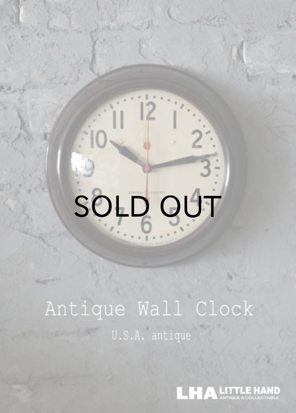 画像1: U.S.A. antique GENERAL ELECTRIC wall clock GE アメリカアンティーク ゼネラル エレクトリック  掛け時計 スクール ヴィンテージ クロック 27.5cm 1950's