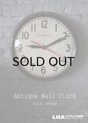 画像: U.S.A. antique GENERAL ELECTRIC wall clock GE アメリカアンティーク ゼネラル エレクトリック 掛け時計 ヴィンテージ スクール クロック 特大45cm 1950's