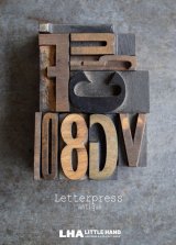 画像: U.S.A. antique アンティーク木製プリンターブロック【10個】 Ｈ5ｃｍ〜Ｈ3.4ｃｍ スタンプ はんこ 1930-60's