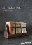画像1: 【RARE】ENGLAND antique LONDON イギリスアンティーク バスチケット木製ホルダー＆バスチケット 6セット バスチケットラック 1920-40's