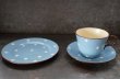 画像3: ENGLAND antique TORQUAY イギリスアンティーク トーキー ポルカドット カップ＆ソーサー＆ティープレート・ケーキプレート トリオ C&S ヴィンテージ 1960-70's (3)
