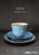 画像1: ENGLAND antique TORQUAY イギリスアンティーク トーキー ポルカドット カップ＆ソーサー＆ティープレート・ケーキプレート トリオ C&S ヴィンテージ 1960-70's (1)