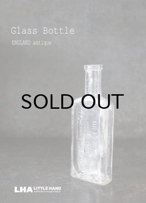 画像: ENGLAND antique イギリスアンティーク ガラスボトル H13.6cm ガラス瓶 1890-1910's