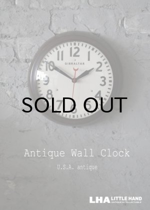 画像: U.S.A. antique GIBRALTAR wall clock  アメリカアンティーク ジブラルタル 掛け時計 ヴィンテージ スクール クロック 26.5cm 1961's