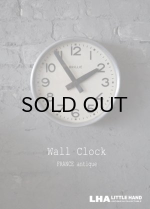 画像: FRANCE antique BRILLIE wall clock フランスアンティーク 掛け時計 ヴィンテージ クロック 26cm 1940-50's