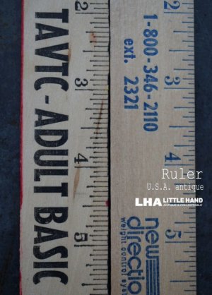 画像: SALE【30%OFF】USA antique ADVERTISING RULER アドバタイジング 木製ルーラー 広告入り 定規 2本セット ヴィンテージ 1970-90's