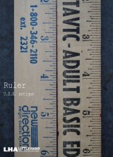 画像: SALE【30%OFF】USA antique ADVERTISING RULER アドバタイジング 木製ルーラー 広告入り 定規 2本セット ヴィンテージ 1970-90's