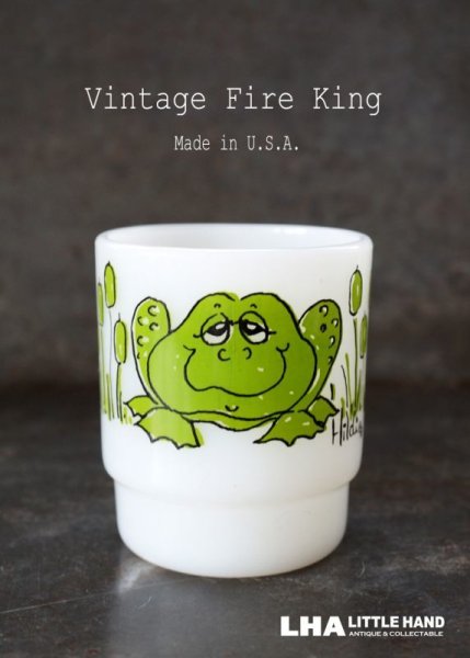 画像1: U.S.A. vintage アメリカヴィンテージ 【Fire-king】ファイヤーキング ヒルディ　フロッグ マグ マグカップ 1960-76's (1)