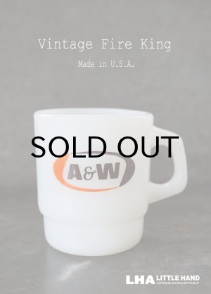 画像: U.S.A. vintage アメリカヴィンテージ 【Fire-king】ファイヤーキング　A&W マグ マグカップ 1960-76's
