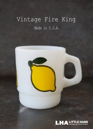 画像: U.S.A. vintage アメリカヴィンテージ 【Fire-king】ファイヤーキング　スーパーフルーツ レモン マグ マグカップ 1960-76's