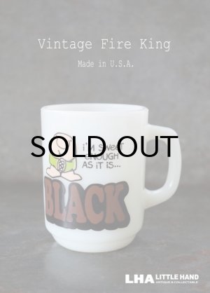 画像: U.S.A. vintage アメリカヴィンテージ 【Fire-king】ファイヤーキング　ジギー BLACK マグ マグカップ 1977-86's