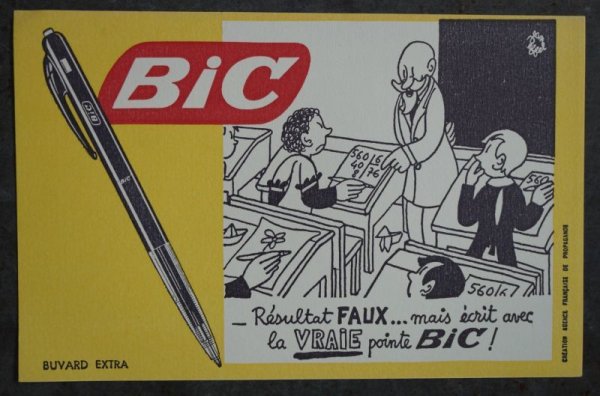 画像1: FRANCE antique フランスアンティーク BUVARD ビュバー BiC 1950-70's ヴィンテージ (1)