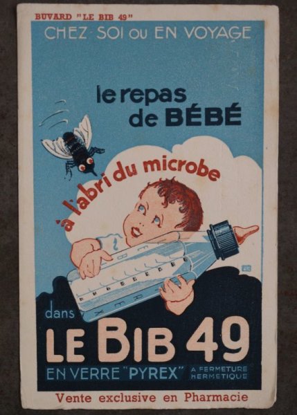 画像1: FRANCE antique フランスアンティーク BUVARD ビュバー LE BIB 49 ヴィンテージ 1950-70's (1)