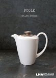 画像1: ENGLAND antique イギリスアンティーク POOLE POTTERY 【Sepia & Mushroom】 プールポタリー ティーポット コーヒーポット H12cm ヴィンテージ 1950's