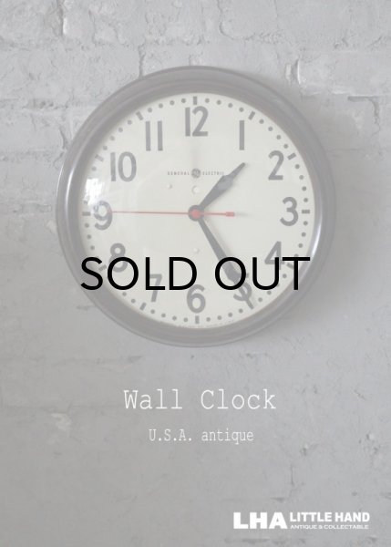 画像1: U.S.A. antique GENERAL ELECTRIC wall clock GE アメリカアンティーク ゼネラル エレクトリック 掛け時計 ヴィンテージ スクール クロック 37cm 1940-50's (1)
