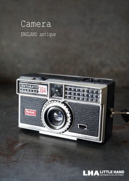 画像1: ENGLAND antique イギリスアンティーク KODAK INSTAMATIC CAMERA 304 コダック カメラ ケース付き ヴィンテージ 1960's  (1)