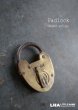 画像1: SALE【30%OFF】ENGLAND antique イギリスアンティーク クマ型 刻印入り パドロック No Key 南京錠 ヴィンテージ 1930－50's (1)