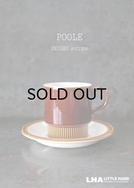 画像1: ENGLAND antique イギリスアンティーク POOLE 【Choisya】 プール カップ＆ソーサー C&S 1960's ヴィンテージ コーヒーカップ ティーカップ (1)