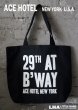 画像1: 【アメリカ直輸入・日本未発売】NY【ACE HOTEL】TOTE BAG エースホテル ニューヨーク トートバッグ (1)