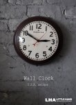 画像1: U.S.A. antique GIBRALTAR wall clock  アメリカアンティーク ジブラルタル 掛け時計 ヴィンテージ スクール クロック 26.5cm 1953's
