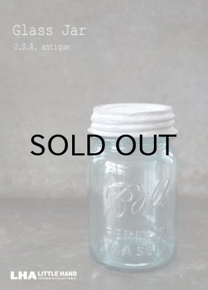 画像: USA antique アメリカアンティーク BALL ジャー ガラスジャー (S) メイソンジャー保存瓶 ヴィンテージ ガラス瓶 1923-33's