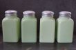 画像5: 【RARE】U.S.A. vintage 【Jeannette】アメリカヴィンテージ ジャネット ライトジェード・スクエアシェイカー 4個SET FLOUR SUGAR SALT PEPPER 1930-40's (5)