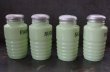 画像6: 【RARE】U.S.A. vintage 【Jeannette】アメリカヴィンテージ ジャネット ライトジェード・シェイカー 4個SET FLOUR SUGAR SALT PEPPER 1930-40's (6)