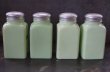 画像6: 【RARE】U.S.A. vintage 【Jeannette】アメリカヴィンテージ ジャネット ライトジェード・スクエアシェイカー 4個SET FLOUR SUGAR SALT PEPPER 1930-40's (6)