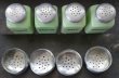 画像7: 【RARE】U.S.A. vintage 【Jeannette】アメリカヴィンテージ ジャネット ライトジェード・スクエアシェイカー 4個SET FLOUR SUGAR SALT PEPPER 1930-40's (7)