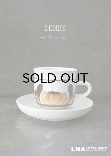 画像1: ENGLAND antique イギリスアンティーク DENBY 【Anemone】 デンビー アネモネ  カップ＆ソーサー ヴィンテージ カップ 1960-80's (1)