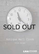 画像: U.S.A. antique IBM wall clock アメリカアンティーク 掛け時計 ヴィンテージ スクール クロック 36cm インダストリアル 1950-60's