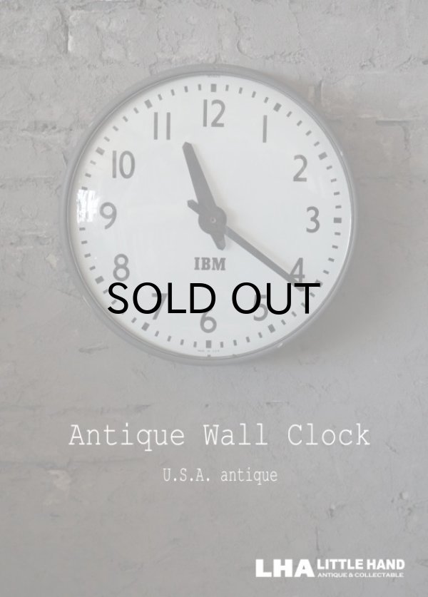 U.S.A. antique IBM wall clock アメリカアンティーク 掛け時計