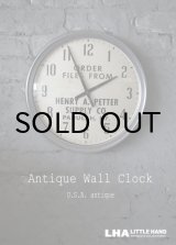 画像: 【RARE】U.S.A. antique SETH THOMAS wall clock 広告入 アメリカアンティーク 掛け時計 スクール ヴィンテージ クロック アドバタイジングクロック 36cm 1940-60's