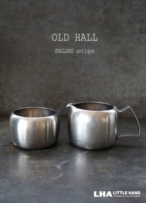 画像: ENGLAND antique OLD HALL Connaught イギリスアンティーク オールドホール シュガーボウル 8oz＆ミルクジャグ 1/2pt　ヴィンテージ［マット仕上げ］ 1950-60's